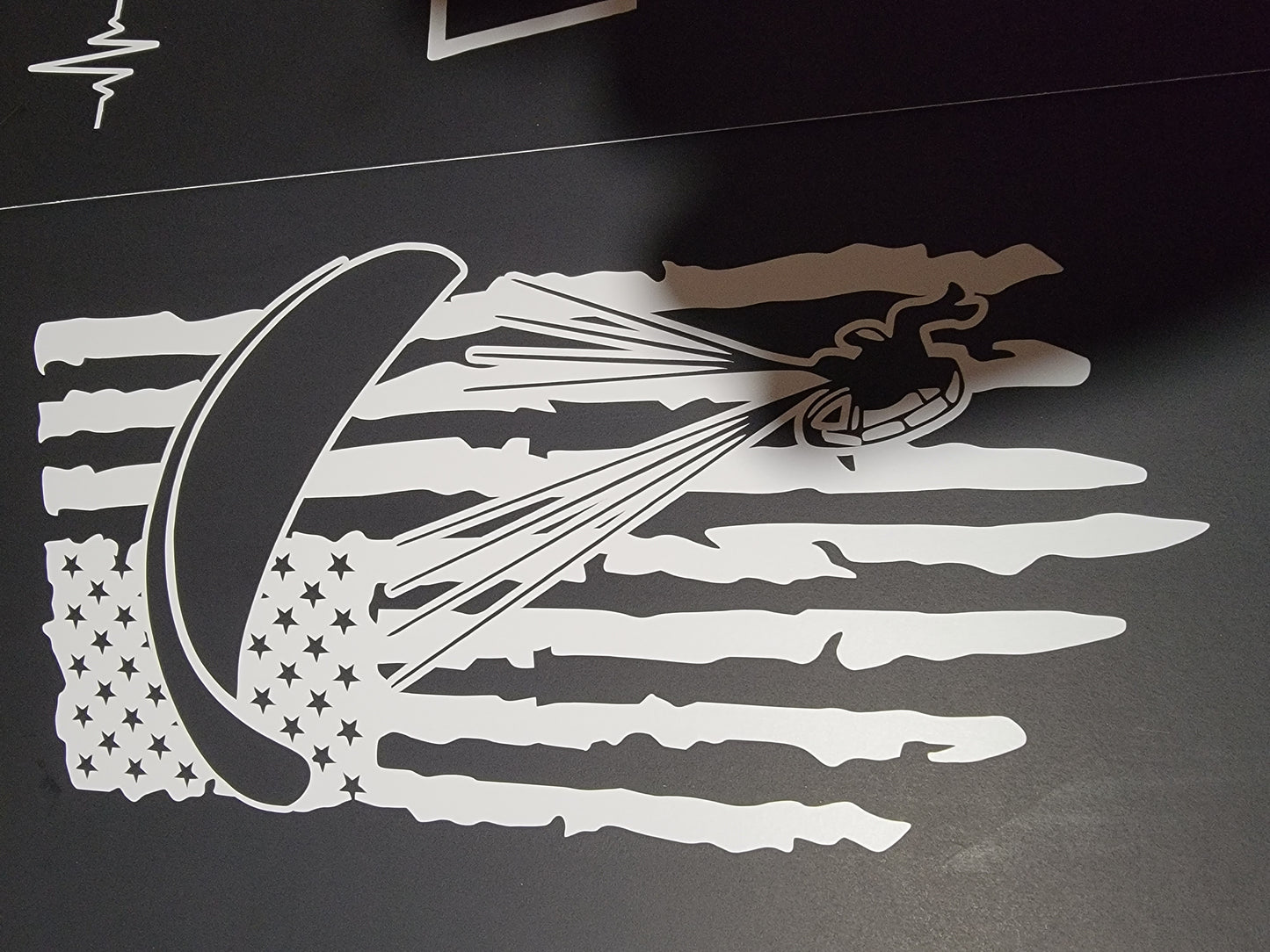 PPG Flag White Vinyl Decal