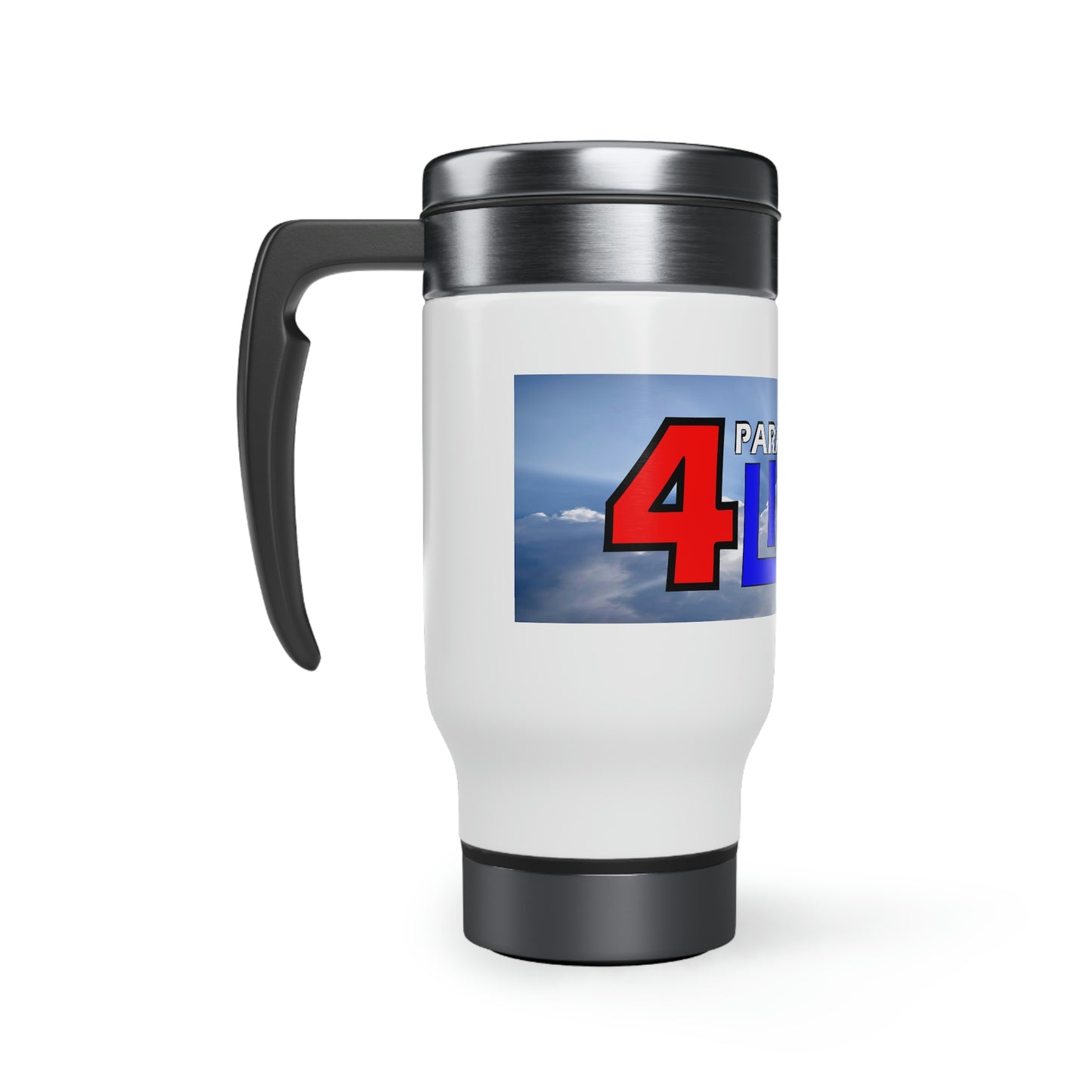 Paramotor 4 life Stainless Steel Travel Mug with Handle, 14oz