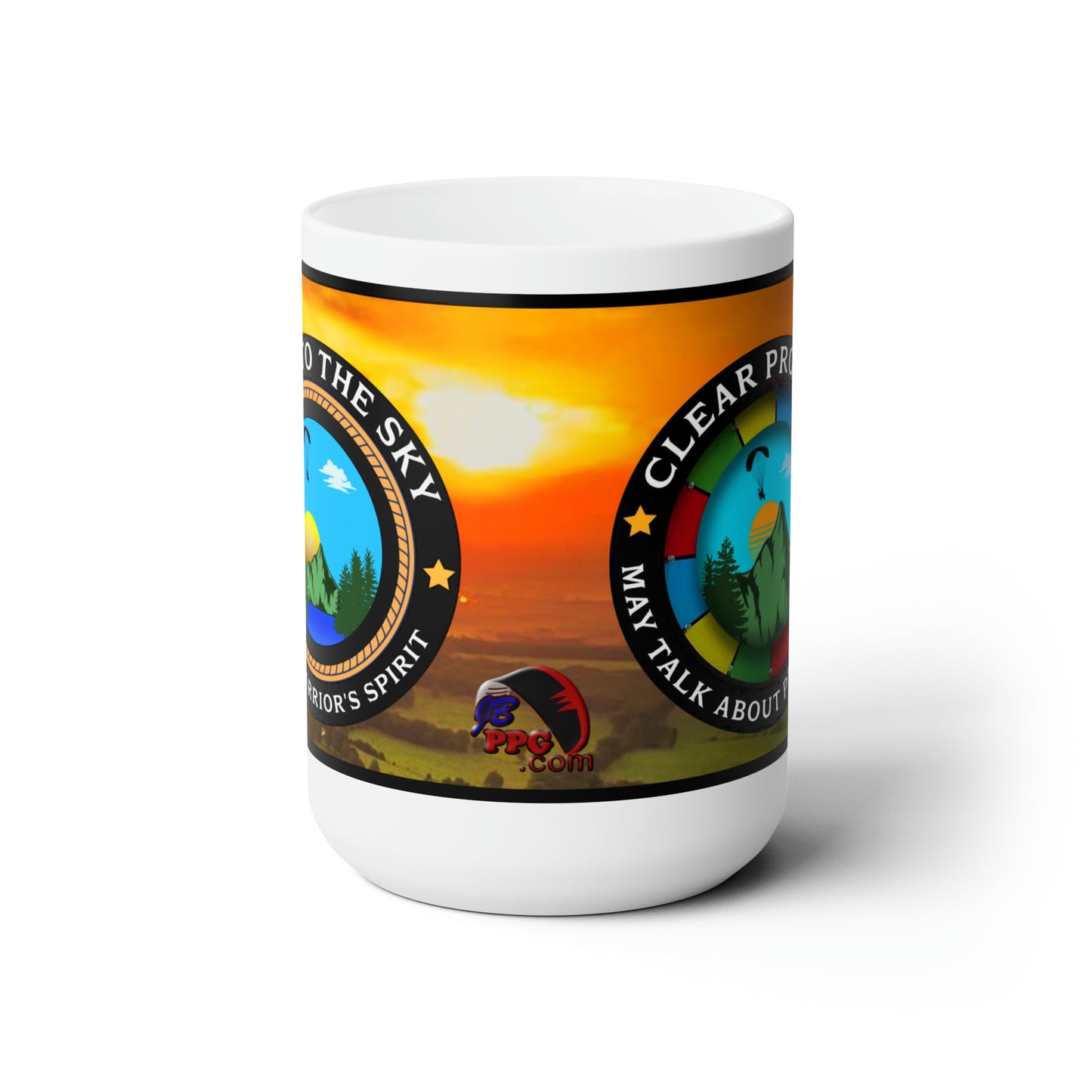 Runintothesky.org plus Clearproptv 15 oz mug