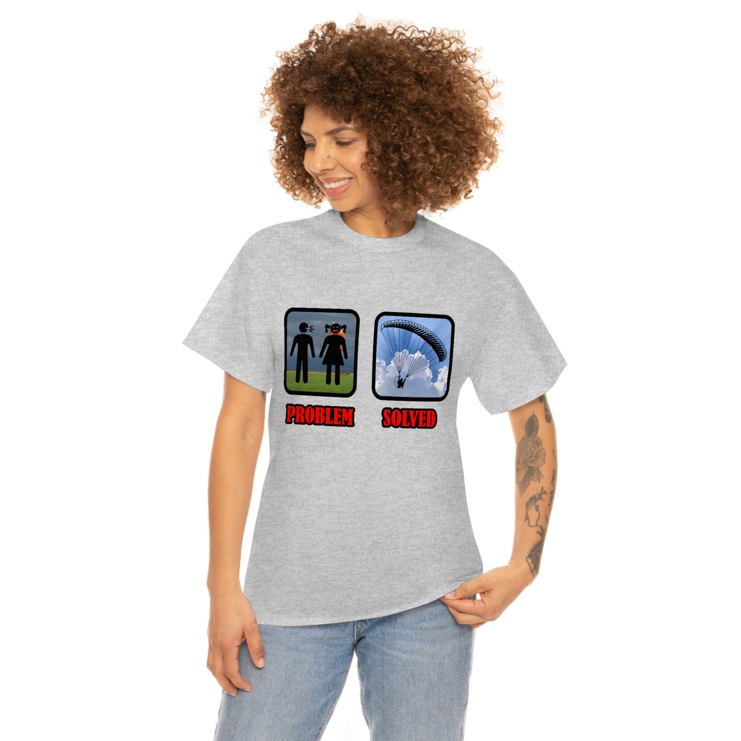 Hers PROBLEM SOLVED unisex heavy Cotton Tee
