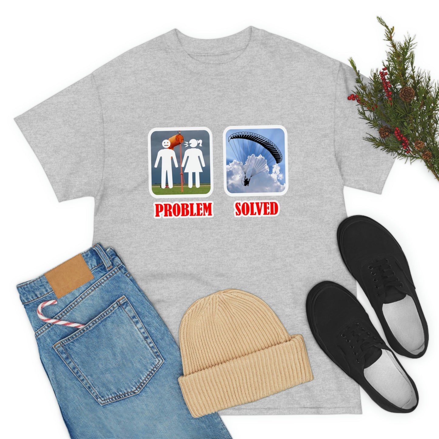 His PROBLEM SOLVED Unisex Heavy Cotton Tee