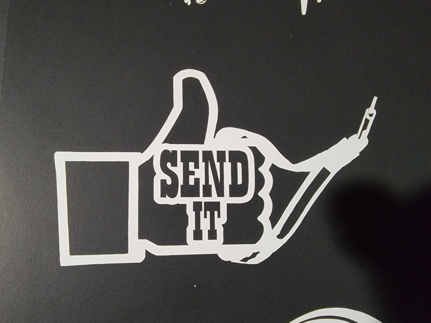 Send It White Vinyl Decal