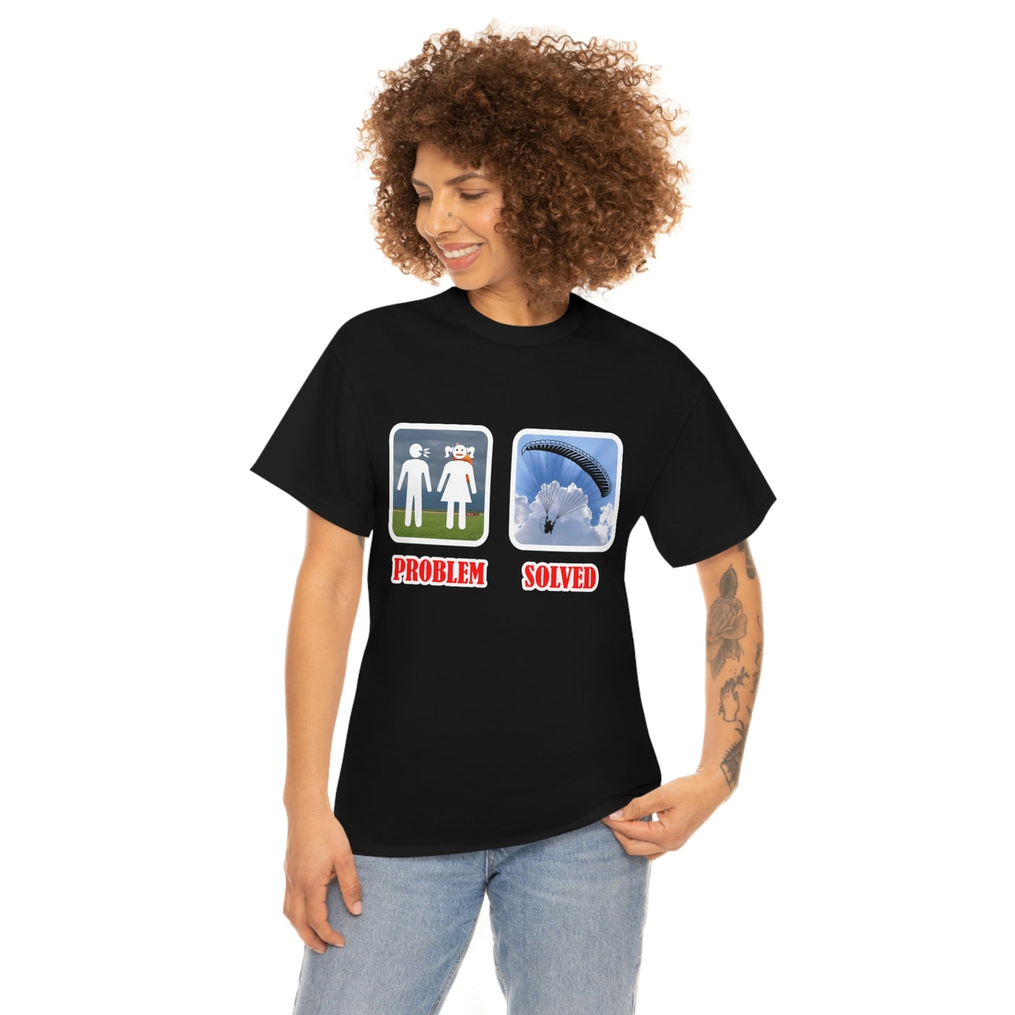 Hers PROBLEM SOLVED unisex heavy Cotton Tee