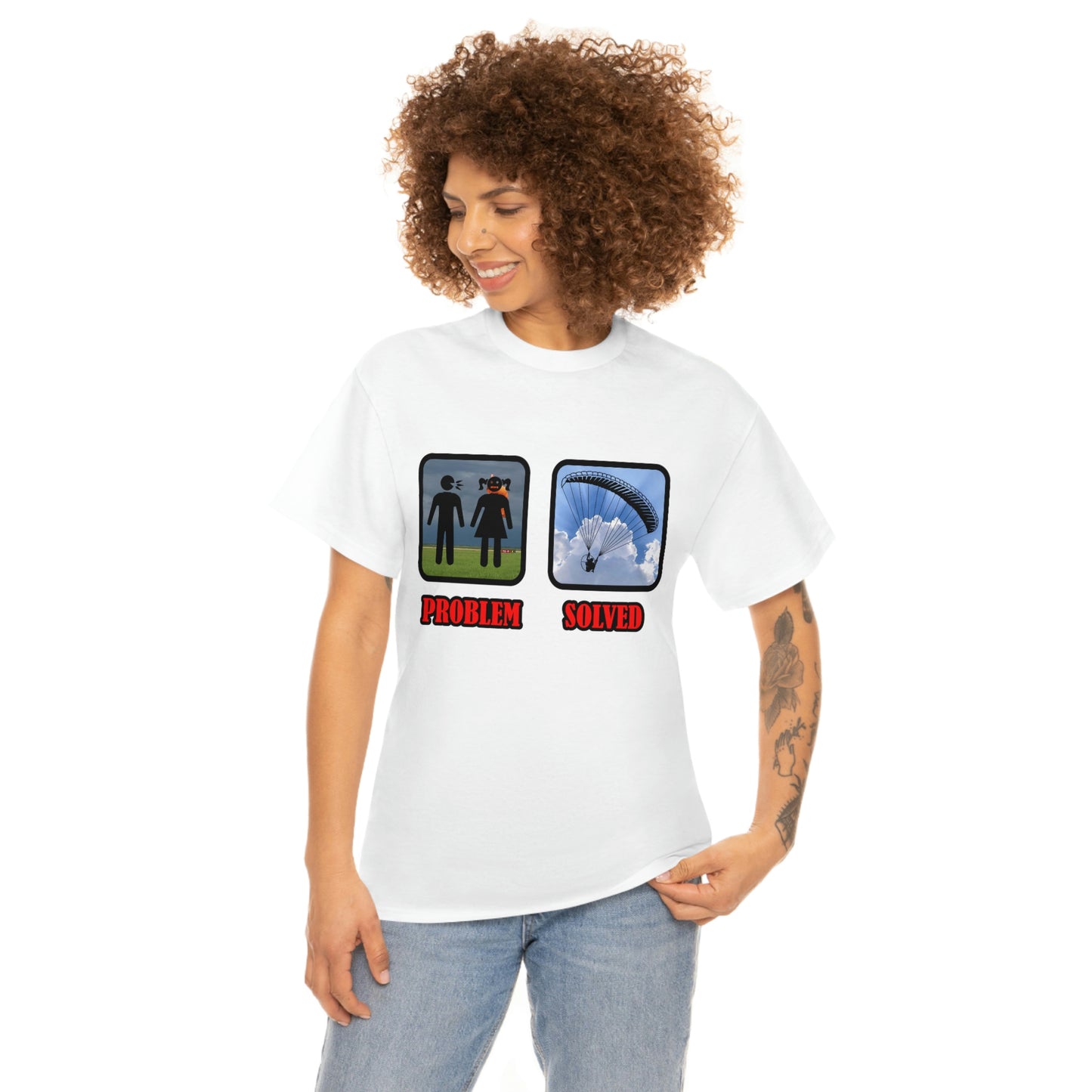 Hers PROBLEM SOLVED unisex heavy Cotton Tee