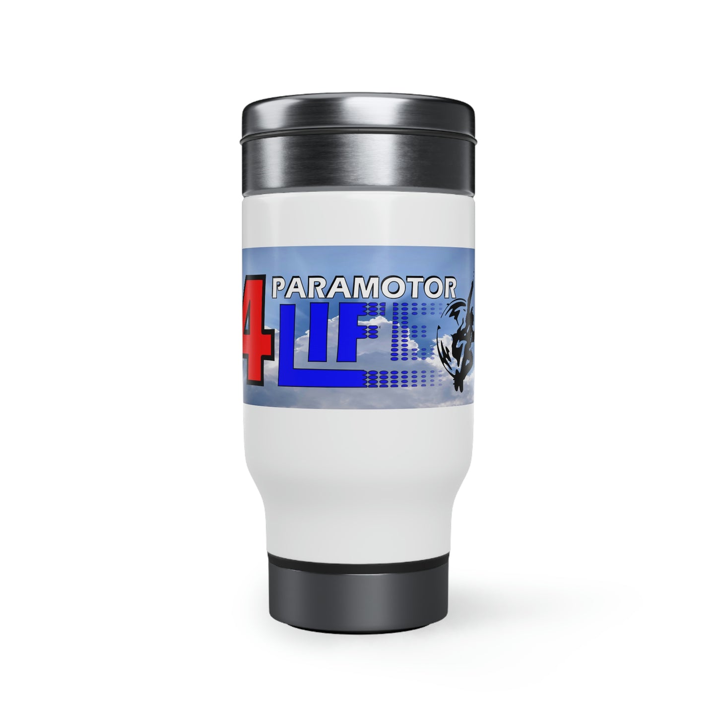 Paramotor 4 life Stainless Steel Travel Mug with Handle, 14oz