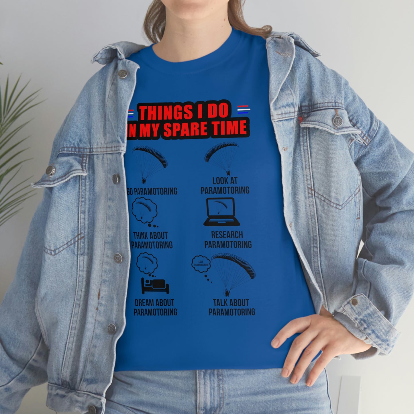 Things I Do In My Spare Time unisex heavy cotton tee