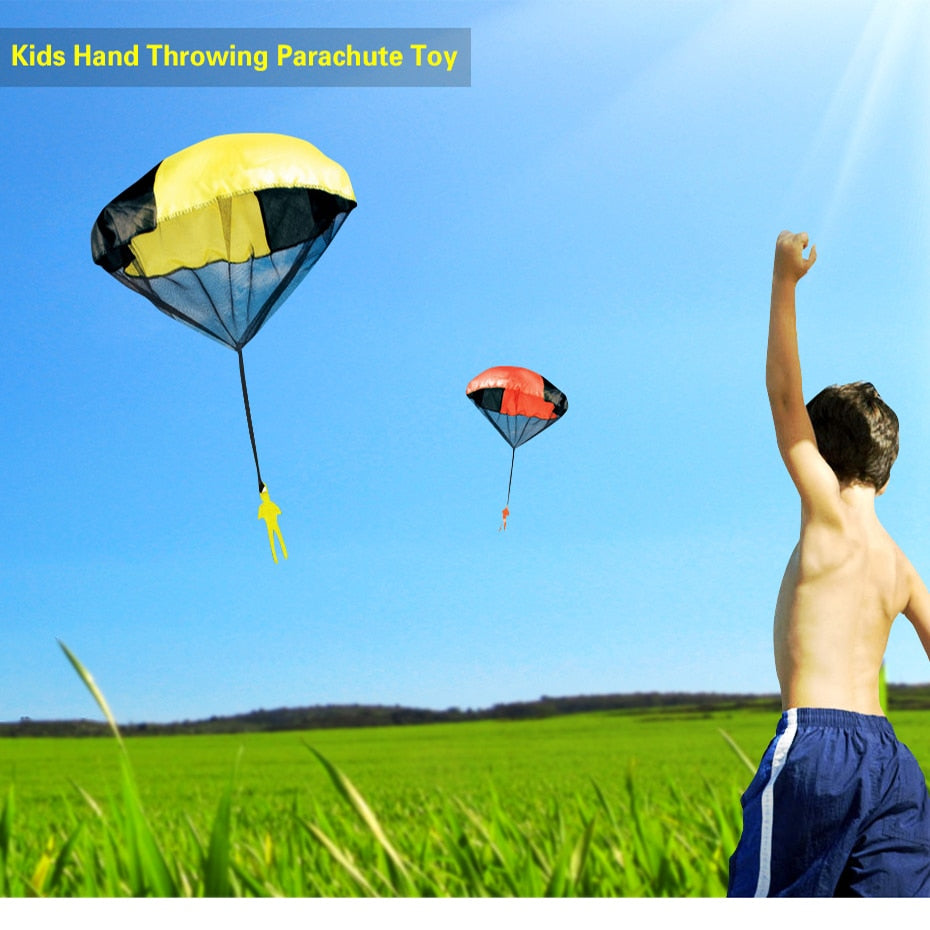 4Set Kids Hand Throwing Parachute Toy For Children's Educational Parachute Soldier Outdoor Fun Sport Play Game Kids Outdoor Toys