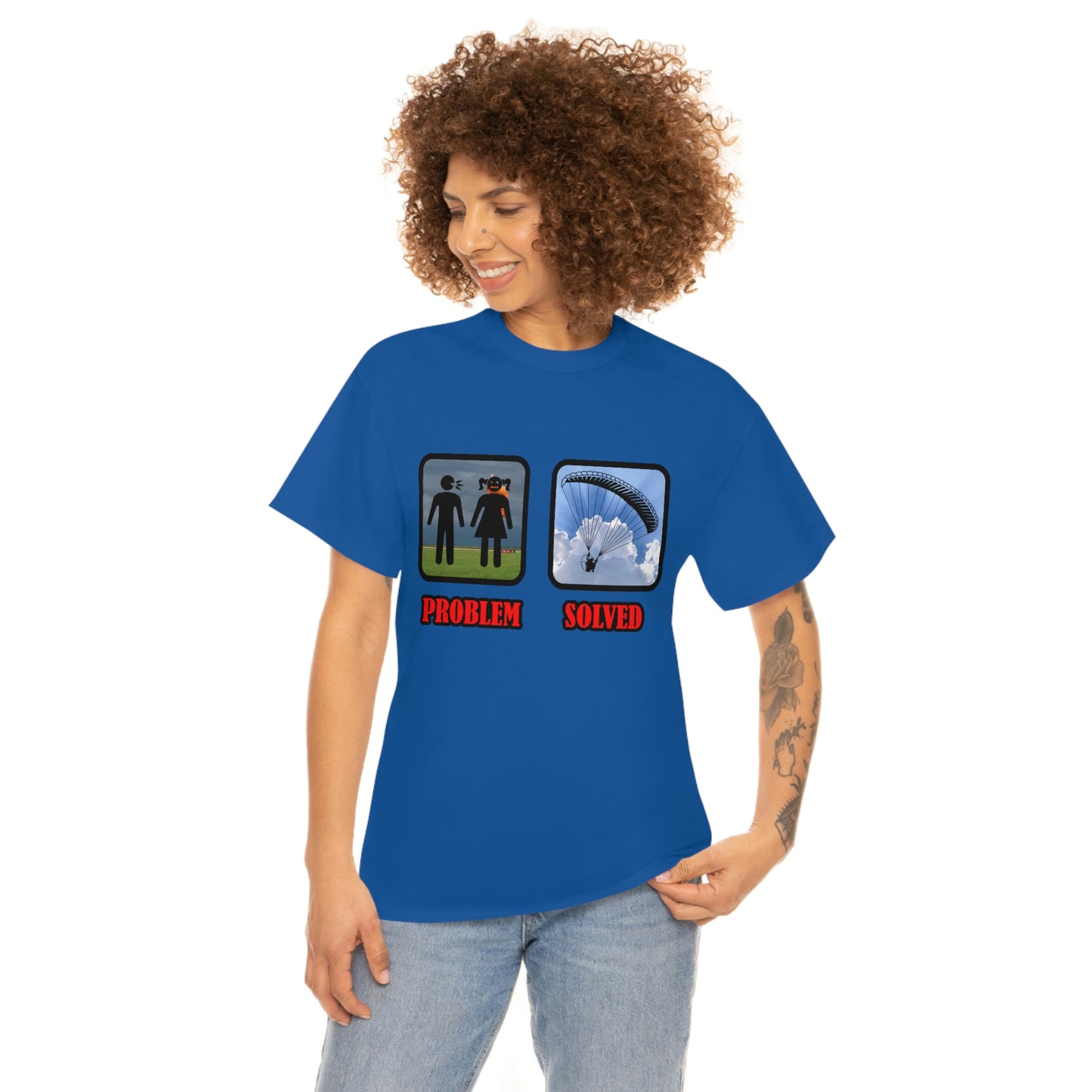 Hers PROBLEM SOLVED unisex heavy Cotton Tee