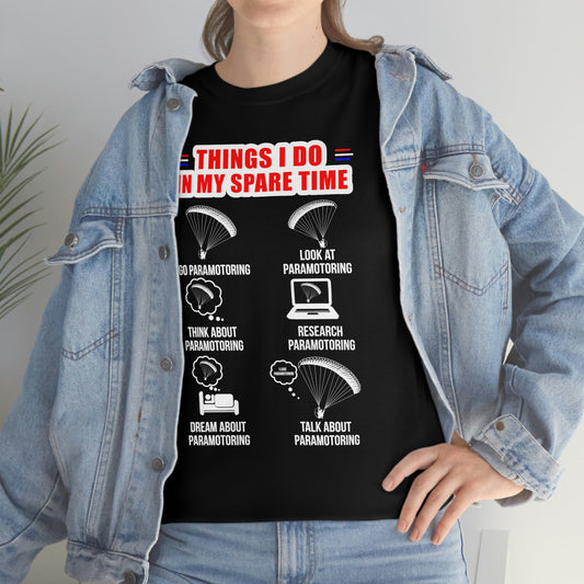 Things I Do In My Spare Time unisex heavy cotton tee