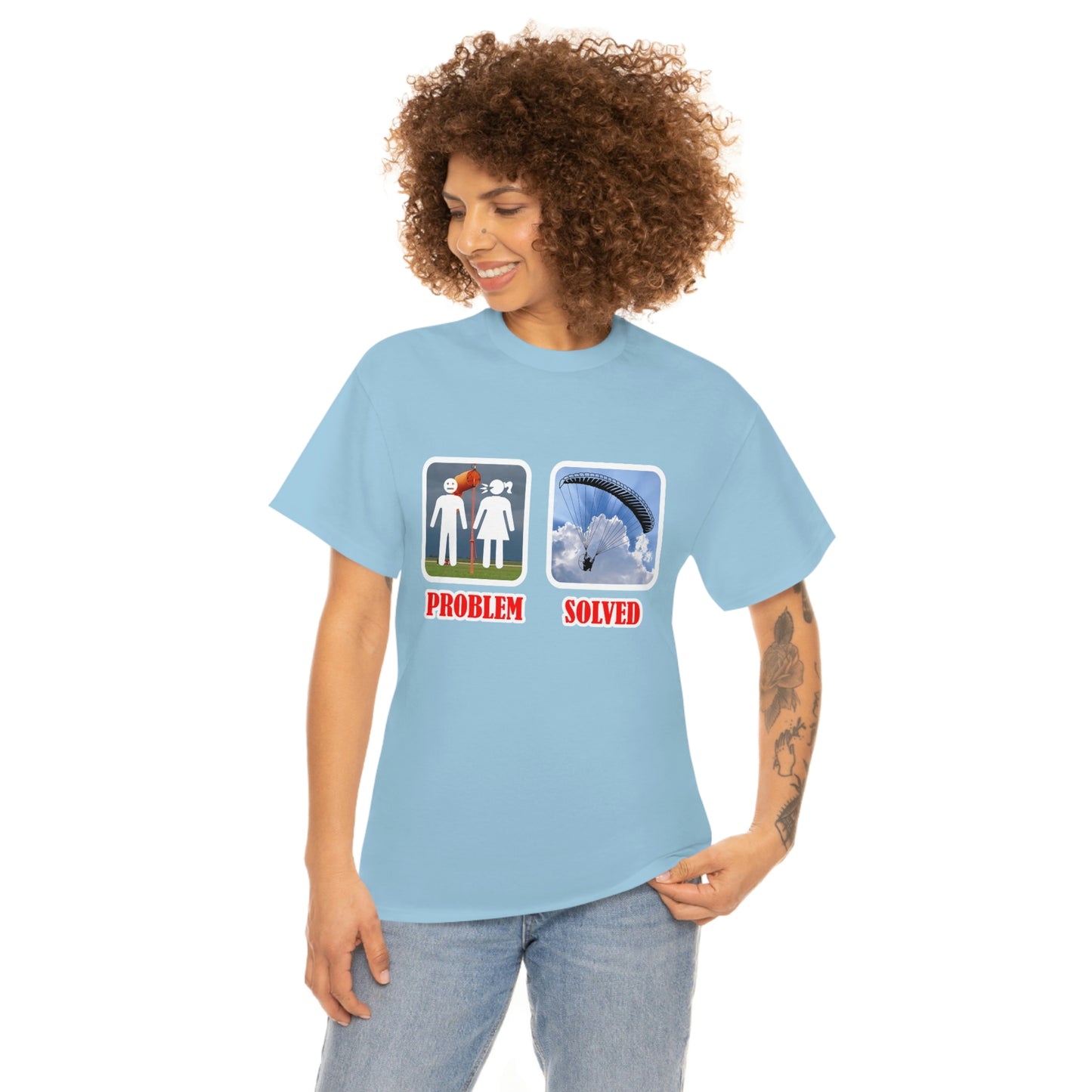 His PROBLEM SOLVED Unisex Heavy Cotton Tee