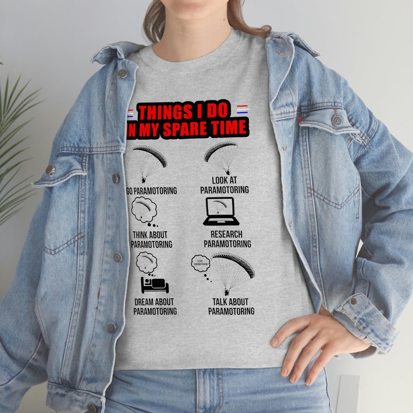Things I Do In My Spare Time unisex heavy cotton tee